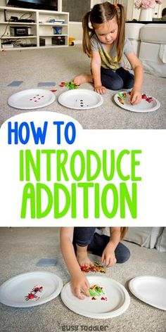 Introducing Addition the Hands-On Way - Busy Toddler Sensory Addition Activities, Simple Addition Activities Preschool, Basic Addition Activities, Addition Activities Preschool, Subtraction Preschool, Adding Activities, Toddler Math, Teaching Addition, Communication Activities