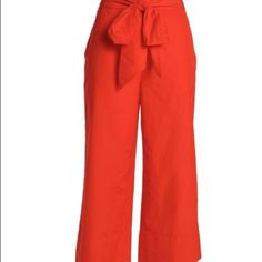 Red Capri Pants, Size 2 $ 0 Casual Red Wide Leg Summer Pants, Casual Red Bottoms For Day Out, Red Bottoms For Spring Workwear, Chic Red Cotton Bottoms, Red Cotton Wide Leg Work Pants, Casual Red Summer Capris, Red Spring Workwear Bottoms, Red Pants For Summer Day Out, Red Cotton Summer Pants