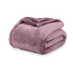 a purple blanket on top of a white background