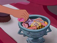 Eat Me, A World, Alice In Wonderland, Candy, Disney, Blue