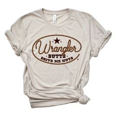 These fun tees are unisex fit. Always on the softest coziest tees to print on.These tees are designed and printed in Texas by Mamas! Made in United States! Funny Print Graphic Tee, Relaxed Fit Graphic Tee With Sublimation Design, Western Wear Outfits, Women Wholesale, Cool Tees, Western Wear, Nuts, Magnets, Texas