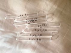 If you're looking to brand your brow & lash brushes, send me your logo and with a little extra processing time I'll have customized tubes made just for you 💕 Great for aftercare bags, resale or advertising giveaways! The details:  * This listing is ONLY for the cost of custom tubes. Select the wands you would like from my shop and ADD this listing to your purchase to get wands and caps. * Select your choice of black or coloured ink. * Minimum order of 50 tubes for logos in black, 150 tubes for coloured logos. * Processing time is 4-5 weeks. * Custom products are final sale. Feel free to message me with any questions!💌 Lash Giveaway Ideas, Esthetician Room Supplies, Lash Branding, Salon Goals, Waxing Room, Eyelash Business, Esthetics Room, Social Media Content Planner, Salon Suites Decor