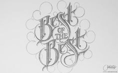 a drawing of the words best of the best