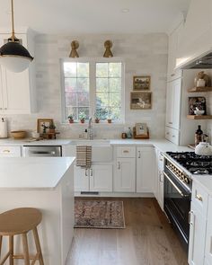 the kitchen is clean and ready for us to use in its new owner's home