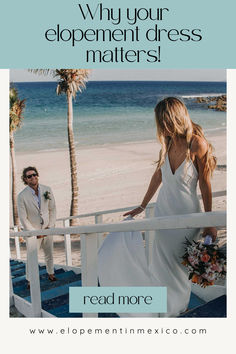 a man and woman standing on the beach with text overlay that reads, why your development dress matters readmore