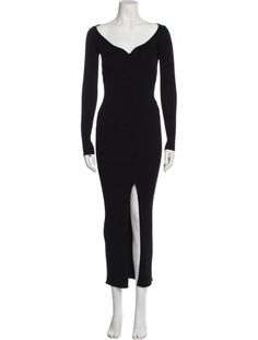 Courrèges Sheath DressBlackLong Sleeve with V-NeckFit:Dresses by Courrèges typically fit true to size. Courreges Robe, Coat Pant, Vintage Holiday Dress, Holiday Dresses, Sweater Accessories, Handbags On Sale, Sneakers For Sale, Sweater Top, Long Dress