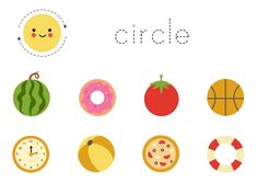 an image of different fruits and vegetables with the word circle