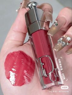 Lip Gloss Aesthetic, Dior Products, Gloss Aesthetic, Shimmer Rose, Dior Lipgloss, Dior Addict Lip Maximizer, Makeup Lip Gloss, Alat Makeup, Expensive Makeup