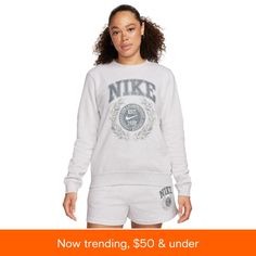 in stock Nike Sportswear Club Fleece, Women's Sportswear, Women Lifestyle, Fleece Sweatshirt, Sportswear Women, Barnes And Noble, Womens Activewear, Nike Tops, Nike Sportswear