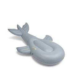 an inflatable whale toy on a white background