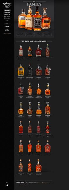 the website is designed to look like it has many different types of bottles on it