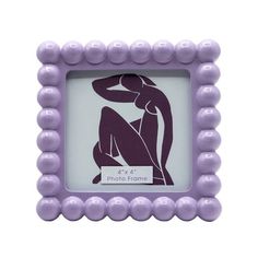 a purple frame with a woman's silhouette on it