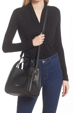 A medium-sized tote bag composed of pebbled leather features optional wear with knotted carry handles or an adjustable crossbody strap. Top carry handles; removable, adjustable crossbody strap Lined Leather Imported Kate Spade Knott, Medium Crossbody Bag, Work Bags, Strap Top, Crossbody Tote, Kate Spade Bag, Crossbody Strap, Kate Spade New York, Magnetic Closure