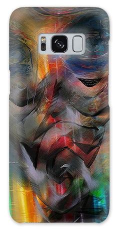 an abstract painting on a samsung phone case