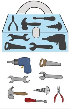 an open tool box with various tools in it