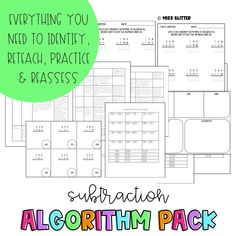 the addition and subtraction worksheet for each student to practice their math skills