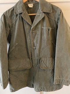 Vintage hunting jacket. Jacket is a greenish color. See images for measurements. Contact me with any questions. Hunting Jacket Outfit, Pjo Halloween, Random Clothes, Vintage Hunting, Hunting Jacket, Baggy Clothes, Hunting Jackets, Oct 30, Jacket Outfits