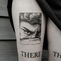 there is a tattoo on the legs of a woman that reads, there is no place