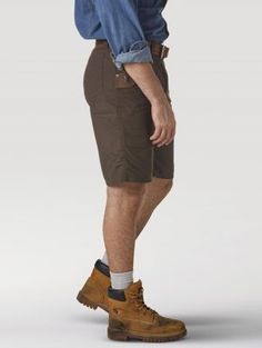 TOUGH, LONG-WEARING COMFORT. Finally, a pair of shorts that work as hard as you do. Engineered for easy movement and constructed to withstand years of wear and tear, you'll love the loads of pocket space built into them. It features a cell phone pocket on the right side and a 10.5 inseam. Casual Shorts For Outdoor Work, Casual Cotton Cargo Shorts For Outdoor Work, Cotton Shorts For Outdoor Work, Casual Hiking Shorts With Belt Loops, Fitted Brown Bottoms For Outdoor, Casual Hiking Shorts, Brown Cotton Shorts For Outdoor Activities, Rugged Relaxed Fit Bottoms For Outdoor, Outdoor Fitted Shorts With Pockets