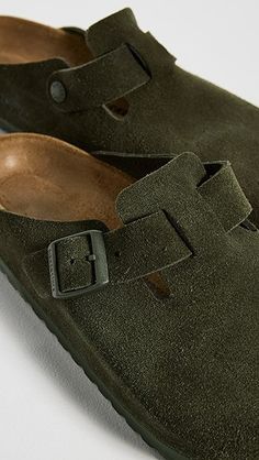 Find BIRKENSTOCK Boston Clogs on Editorialist. Upper: Cowhide suede. Molded footbed. Adjustable buckle strap. Round toe. Rubber sole. Made in Germany. This item cannot be gift-boxed. Suede Slip-on Clogs With Buckle Closure, Suede Slip-on Mules With Buckle Closure, Closed Toe Suede Clogs With Buckle Closure, Suede Closed Toe Clogs With Buckle Closure, Suede Clogs With Buckle Closure And Round Toe, Casual Suede Mules With Buckle Closure, Leather Mules With Tang Buckle And Round Toe, Green Closed Toe Clogs With Buckle Closure, Casual Mules With Buckle And Single Toe Strap