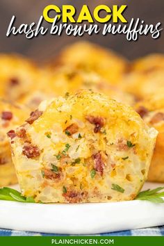 Crack Hash Brown Muffins Recipe - These delicious bites are loaded with crispy bacon, gooey cheddar cheese, and zesty ranch seasoning, all baked into fluffy muffins made from hash browns and Bisquick. Perfect for brunch or a quick breakfast on the go, these muffins are sure to be a hit with family and friends!