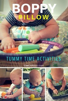 a baby sitting in a chair playing with toys