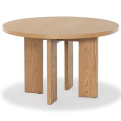 a round wooden table with two legs on the top and one leg extended to the side