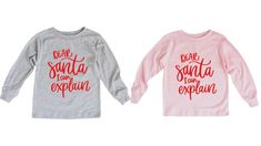 HONEYPIEKIDS - Dear Santa I Can Explain L/S Kids Christmas Shirt Toddler Christmas Shirt, Kids Christmas Shirt, Dear Santa I Can Explain, Santa I Can Explain, Christmas Shirts For Kids, I Can Explain, Toddler Christmas