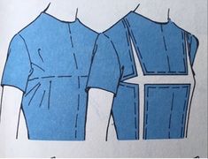 an image of a sewing pattern for a top with straps on the front and back