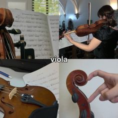 the violin is being played by two people