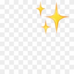 three yellow stars on a white background, with one star in the middle and two smaller ones