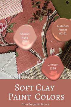 the soft clay paint colors are available in various shades and sizes, including pinks, browns