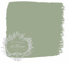 a green paint swatch with the words am howard at home on it