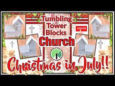 there is a collage of pictures with the words church christmas in july on it