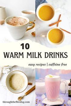 the cover of 10 warm milk drinks