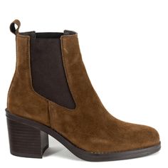 Our popular Stampare ankle boot is back for S/S24 with a slightly higher heel and more pointed toe. This hand crafted Chelsea boot sits on a mid, block heel, providing just the right amount of height while remaining incredibly comfortable. An almond toe provides a flattering silhouette, elastic panels add the classic 'Chelsea' look and a simple pull tab makes Stampare easy to slip on. Perfect for dresses and jeans, day or night! Uppers - 100% Leather Lining - Leather and textile Sole - Rubber  For suede a neutral scotch guard will offer extra protection. If they get wet allow them to dry naturally and repeat use of scotch guard. A soft suede sponge or brush will help rejuvenate the suedes texture.  Wipe dirt off with a damp cloth. Brown Suede Ankle Boots, Dad Jewelry, Gifts For New Mums, Pearl Jewellery Earrings, Chelsea Boot, Bag Dress, Suede Ankle Boots, Gifts For New Moms, Pull Tab