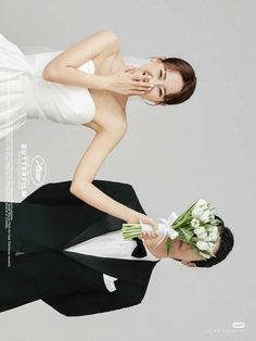 Wedding Pictures Korean, Korean Prewedding Photography Studio, Wedding Photo Studio Ideas, Wedding Studio Photoshoot, Korean Wedding Photos, Prewedding Studio, Prenuptial Photoshoot, Pre Wedding Photoshoot Props, Korean Couple Photoshoot