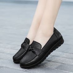 Victoria Women's Retro Casual Leather Loafer Shoes | Ultrasellershoes.com – Ultra Seller Shoes Daily Shoes, Women Casual Flats, Loafer Shoes Women, Wedge Loafers, Leather Loafer Shoes, Loafers Online, Slip On Pumps, Office Shoes, Casual Flats