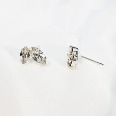 Magnificent and dainty bridal crystal stud earrings. These gorgeous cluster earrings are made from high-quality NICKEL FREE silver coating, carefully handset with Swarovski crystals. You can choose your desired finish - yellow gold, rose gold or silver in the drop-down menu. These earrings will be perfect for your wedding day and any other glam and shiny event. No matter what hairdo you'll wear - they will be noticed, you will be noticed! Get these earrings and be chic and shiny on your happiest Crystal Prong Setting Earrings For Party, Dainty Wedding Cluster Earrings With Prong Setting, Classic Prong Set Crystal Earrings For Wedding, Classic Crystal Earrings With Prong Setting, Classic Wedding Crystal Earrings With Prong Setting, Crystal Bridal Earrings With Prong Setting For Anniversary, Silver Cluster Earrings With Prong Setting For Party, Dainty Silver Crystal Earrings For Wedding, Classic Crystal Earrings For Pierced Ears