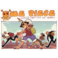 one piece is depicted in this cartoon with many other characters and their names on it