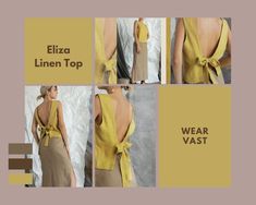 Eliza is the sweetest summer tank top. It's sleeveless design and deep open back featured bow tie is craving for summer. Summer Tank Top, Linen Tank Top, Linen Tank, Summer Tank, Summer Tank Tops, Linen Top, Bow Tie, Tank Top