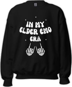 Emo Gifts, Elder Emo, Punk Emo, Alternative Clothing, Black Sweatshirt, Pop Punk, Unisex Sweatshirt, Mens Sweatshirts, Sweatshirts Women