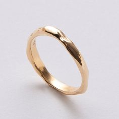 Wrap No.2 14k Gold Ring Unisex Ring Wedding Ring by doronmerav Wedding Rings In Recycled Gold With Polished Finish, Wedding Rings In Polished Recycled Gold, Recycled Gold Round Band Wedding Ring, Wedding Rings In Recycled Gold Round Band, Hand Forged Stackable Round Band Rings For Wedding, Wedding Band Wrap, Recycled Gold Wedding Ring, Cast Rings, Dainty Wedding Band