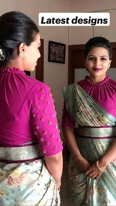 Sheer Blouse Designs, ब्लाउज बैक नेक डिजाइन, Designer Blouse Ideas, Coat Blouse, Kurti Sleeves, Netted Blouse Designs, Model Blouse, Sari Design, Blouse Ideas