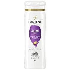 Your haircare should work as hard as you do. Pantene Pro-V volume and body 2-In-1 Shampoo + Conditioner gives lightweight nourishment to fine or thin hair while removing dirt and impurities to revitalize hair with fullness and movement. This volumizing 2 in 1 Contains 2X more nutrients and won't weigh down your locks, so you get fullness with every wash that lasts 72+ Hours. Size: 1 EA. Curly Shampoo, Pantene Shampoo, Body Conditioner, Pantene Pro V, Curl Definition, Anti Oxidants, Body Shampoo, Shampoo For Curly Hair, Hair Care Brands