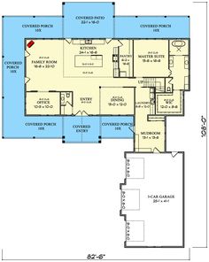 the floor plan for a house with two levels and an attached garage area, which is also