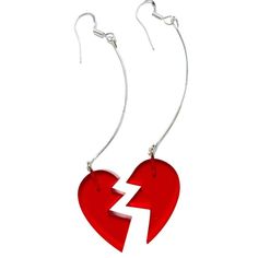 PRICES MAY VARY. Perfect accessory for cosplays and fans looking for some bizarre adventure gifts Heart Size: 26mm / Total Length: 85mm Weight: 0.11oz (3g) Material: Acrylic & Metal (Zinc Alloy) 100% Satisfaction Guaranteed or Full Refund These cracked/split heart earring are perfect for JPP cosplay/costume wear but are also comfortable enough to be worn as everyday fashion jewelry. These ear ring are inspired by the popular anime / manga series so they make great, unisex gifts for any fan. If y