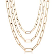 Recycled Brass Large Paper Clip Chain Layered Necklace. Chains have a protective coating to prevent from tarnishing.14K Gold Plated & Rhodium Plated.Links for the Large Rectangle Link Chain measure 6.5mm wide x 17mm long. Layer Measurements below: Top chain length - 16"Middle chain Length - 18"Bottom chain Length - 20"Handmade in the USA Healing Crystals Decor, Ethical Jewelry, Link Chain Necklace, Vermeil Jewelry, Brass Necklace, Handcrafted Necklace, Solid Gold Jewelry, Silver Chain Necklace, Chain Link Necklace