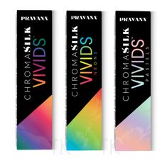 Pravana Vivid Hair Color is easy to use- no developer required. Available in 15 Vivid shades. Pravana Chromasilk Vivids is a number 1 selling hair color. With 18 highly-pigmented shades and counting, ChromaSilk VIVIDS gives hair artists everything they need to concoct, mix and create endless color palettes. Original, Neon, and Pastel Colors Available. PRAVANA's AWARD-WINNING CHROMASILK VIVIDS COLLECTION IS THE CREATIVE-COLOR CATEGORY LEADER. ChromaSilk VIVIDS are professionals and celebrity colorists choice for vibrant, creative colors. Winning the Stylist Choice Award for Favorite Creative Color for the 4th year in a row, it is clear that ChromaSilk VIVIDS is best, creative color with the longest-lasting, bright hair colors. Paraben-Free Zero Phthalates No animal testing Free from MEA and Chromasilk Vivids, Permanent Hair Dye Colors, Vegan Hair Dye, Dyed Hair Men, Pravana Vivids, Vivid Hair Color, Bright Hair Colors, Hippie Hair, Different Hair Colors