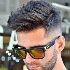 Fresh New Haircut - Fade with Side Swept Hair Mohawk Hairstyles Men, Gents Hair Style, Fresh Haircut, Indian Boy, Mohawk Hairstyles